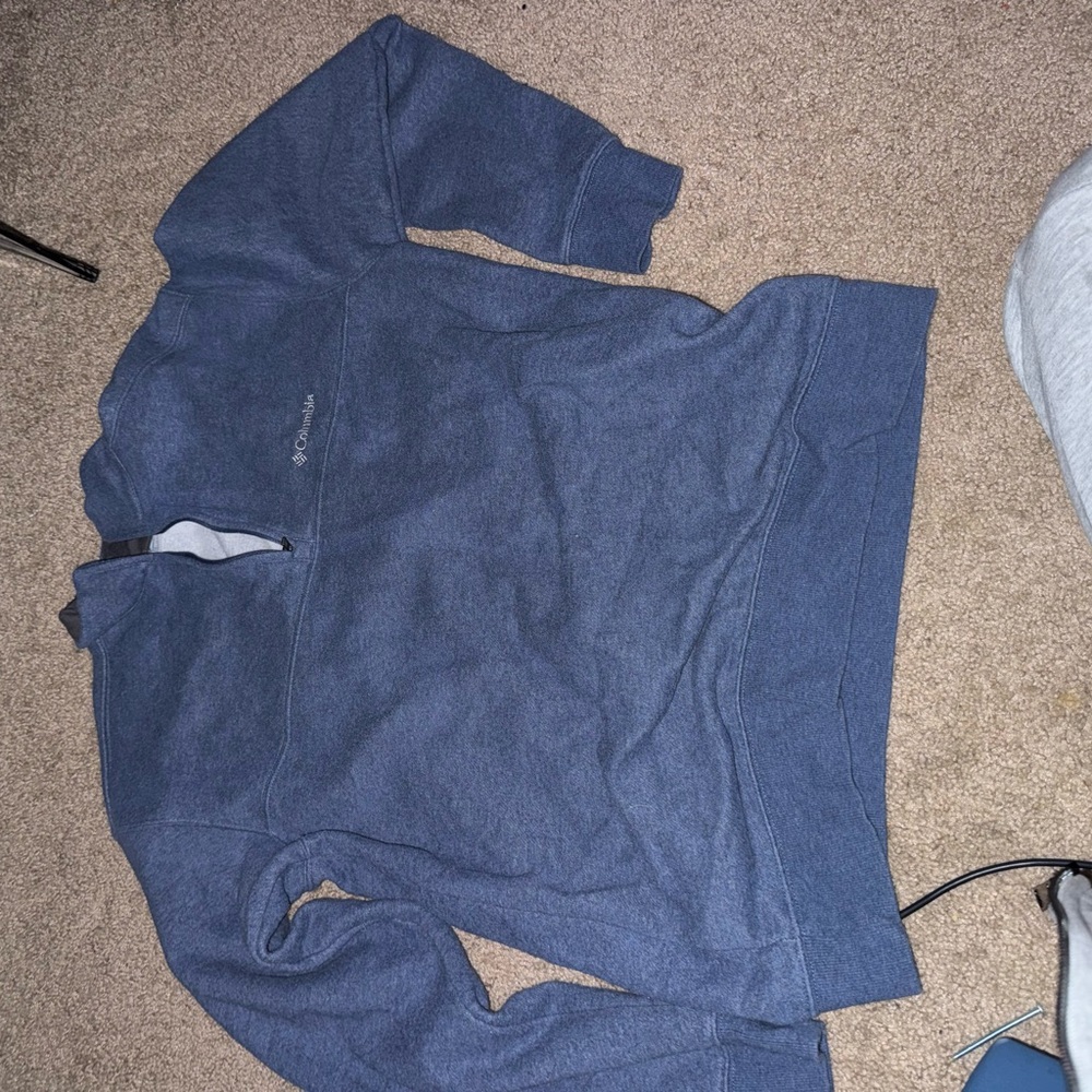 Columbia Men's Blue Zip-Up Sweater